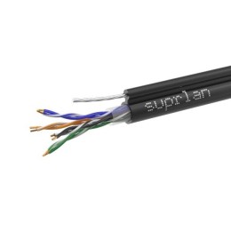 Кабель витая пара U/UTP кат.5E 4х2х0.51 24AWG solid Cu PE Out. T-FG8 Premium трос 305м (м) SUPRLAN 0