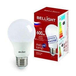 Лампа светодиодная LED A60 220В 7Вт E27 600лм 4000К BELLIGHT 88297784