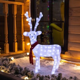Фигура светодиодная акриловая "Северный олень" 49х18х85см 120LED 3.6Вт IP65 понижающ. трансф. в комп