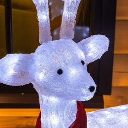 Фигура светодиодная акриловая "Северный олень" 49х18х85см 120LED 3.6Вт IP65 понижающ. трансф. в комп