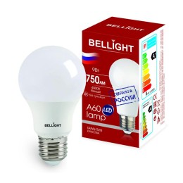 Лампа светодиодная LED A60 220В 9Вт E27 750лм 4000К BELLIGHT 88297786