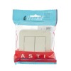 Выключатель 2-кл. 1п СП ASTI 10А IP20 в сборе крем. LEZARD 7081-0303-101
