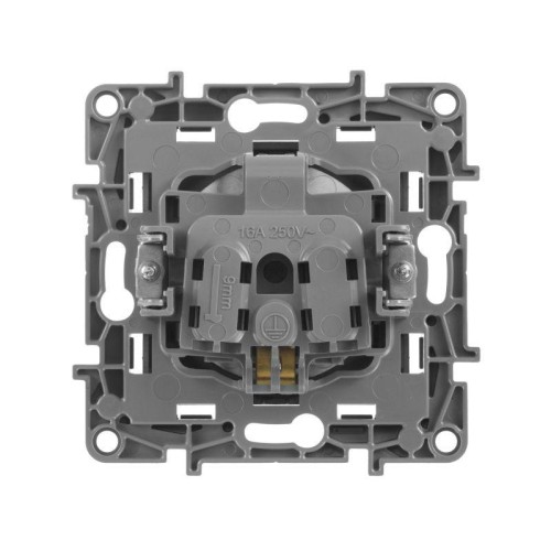 Розетка 1-м СП Etika 16А IP31 250В 2P+E с заземл. защ. шторки немецк. стандарт винтов. клеммы механи