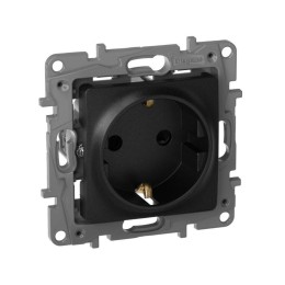 Розетка 1-м СП Etika 16А IP31 250В 2P+E с заземл. защ. шторки немецк. стандарт винтов. клеммы механи