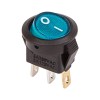 Выключатель клавишный круглый 250В 3А (3с) ON-OFF син. с подсветкой Micro (RWB-106 SC-214) Rexant 36