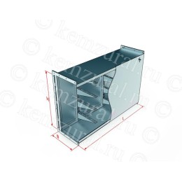 Короб ККБ-П-0. 65/0.6-2(2.0мм)гор.цинк КЭМЗ 600 606526 c9