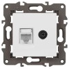 Розетка компьютерная + телевизионная 2-м Elegance 14-3110-01 RJ45 + TV IP20 механизм бел. Эра Б00343
