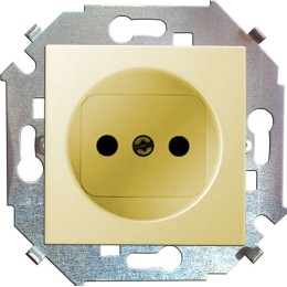 Розетка 1-м СП Simon 15 16А IP20 250В без заземл. винтов. клеммы механизм сл. кость Simon 1591431-03