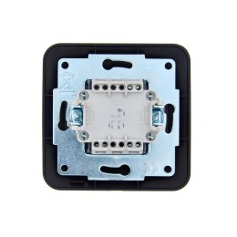 Выключатель 2-кл. 1п СП ASTI 10А IP20 в сборе черн. бархат LEZARD 7081-4242-101