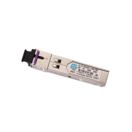 Модуль SFP WDM 1Гбит/с одно волокно SM SC Tx:1490/Rx:1550нм 24дБ до 80км DDM NIKOMAX GL-OT-SG24SC1-1