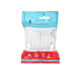 Выключатель 2-кл. 1п СП ASTI 10А IP20 механизм бел. LEZARD 7081-0288-101