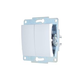 Выключатель 2-кл. 1п СП ASTI 10А IP20 механизм бел. LEZARD 7081-0288-101