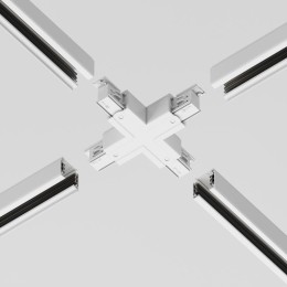 Коннектор Х-образный Trinity бел. Voltega TRA-VGL005CX-31W