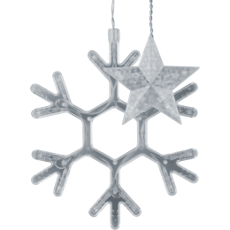 Гирлянда светодиодная "Бахрома" "Звезды и снежинки" 95 005 NGF-D032-01 2.5х1м WW IP20 Navigator 9500