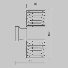 Светильник Bronx 2х60Вт E27 IP54 бра настен. Maytoni O576WL-02GR