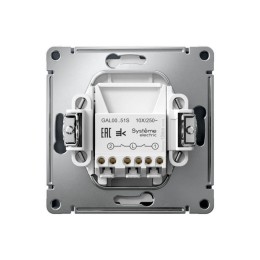 Выключатель 2-кл. ArtGallery 10AX быстрозажим. клем. механизм грифель SE GAL000751S