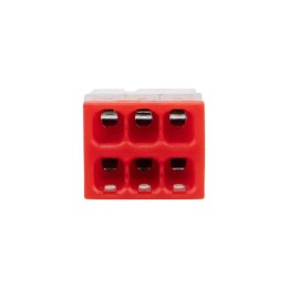 Экспресс-клемма строительно-монтажная СМК 2273-206 6-проводная 0.5-2.5кв.мм прозр. (уп.100шт) Rexant