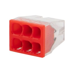 Экспресс-клемма строительно-монтажная СМК 2273-206 6-проводная 0.5-2.5кв.мм прозр. блистер (уп.5шт)