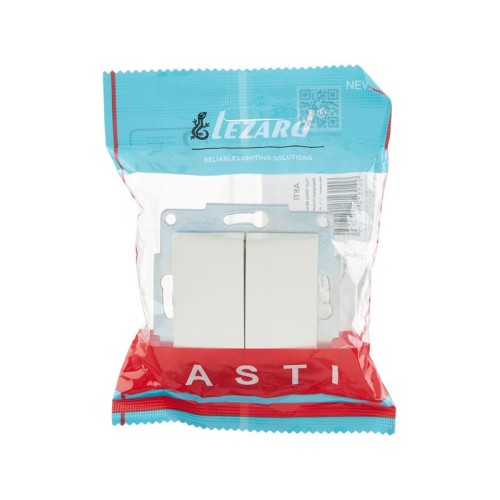 Выключатель 2-кл. 1п СП ASTI 10А IP20 механизм жемчуж./бел. перламутр. LEZARD 7081-3088-101