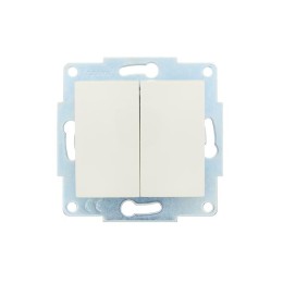 Выключатель 2-кл. 1п СП ASTI 10А IP20 механизм жемчуж./бел. перламутр. LEZARD 7081-3088-101