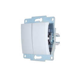 Выключатель 2-кл. 1п СП ASTI 10А IP20 механизм жемчуж./бел. перламутр. LEZARD 7081-3088-101