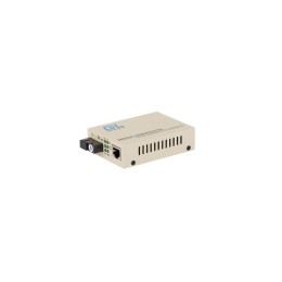 Медиаконвертер из UTP 100/1000Мбит/с в WDM LFP SM SC Tx:1310/Rx:1550 18дБ до 20км NIKOMAX GL-MC-UTPF