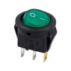 Выключатель клавишный круглый 250В 3А (3с) ON-OFF зел. с подсветкой Micro (RWB-106 SC-214) Rexant 36