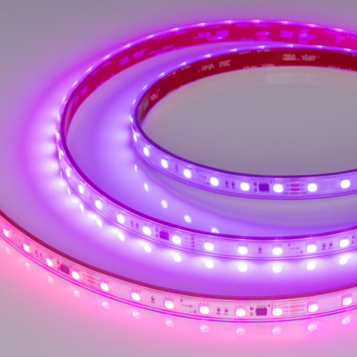 Arlight Лента герметичная SPI-PFS-B60-12mm 24V RGB-PX6-BPT (12 W/m, IP68, 5060, 5m) (бегущий огонь)
