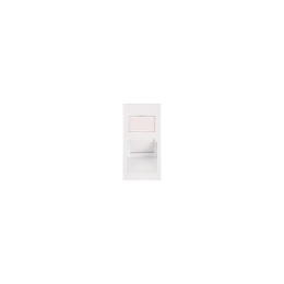 Вставка RJ45 (8P8C) кат.5E Mosaic 22.5х45мм 1 порт 110/KRONE T568A/B наклон. со шторками бел. NIKOMA
