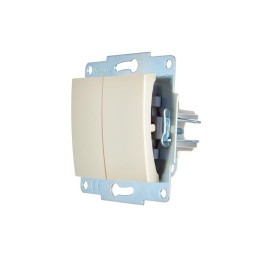 Выключатель 2-кл. 1п СП ASTI 10А IP20 механизм крем. LEZARD 7081-0388-101