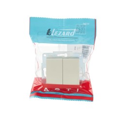 Выключатель 2-кл. 1п СП ASTI 10А IP20 механизм крем. LEZARD 7081-0388-101
