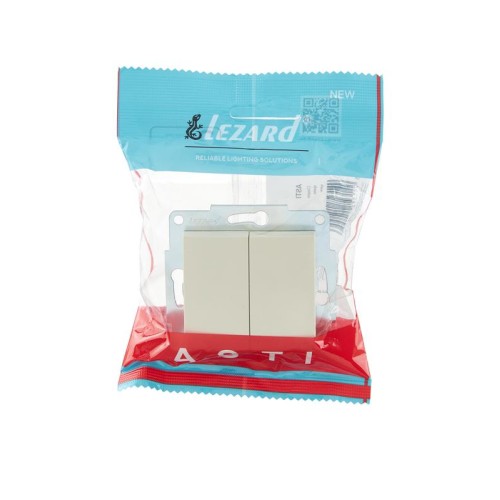 Выключатель 2-кл. 1п СП ASTI 10А IP20 механизм крем. LEZARD 7081-0388-101