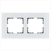 Рамка 2-м G-Glass стекло бел. White Glass Jasmart G1002GW