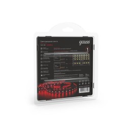 Лента светодиодная Black 2835/60-SMD 4.8Вт/м красн. IP20 210лм/м 12В (блист.5м) GAUSS 312000705