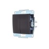 Выключатель 2-кл. 1п СП ASTI 10А IP20 механизм черн. бархат LEZARD 7081-4288-101