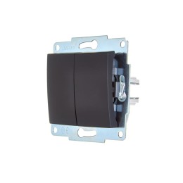 Выключатель 2-кл. 1п СП ASTI 10А IP20 механизм черн. бархат LEZARD 7081-4288-101