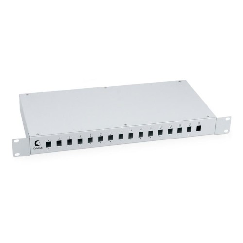 Кросс бокс оптический 19дюйм на 16 SC (LCduplex) со сплайс-кассетой и КДЗС (без пигтейлов и проходны