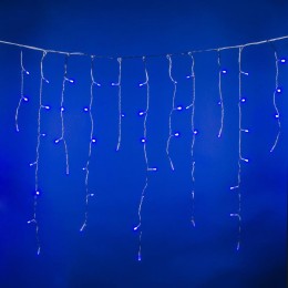 Гирлянда светодиодная "Бахрома" ULD-B6007-300/DTA BLUE IP44 6м 300LED син. провод прозр. Uniel UL-00
