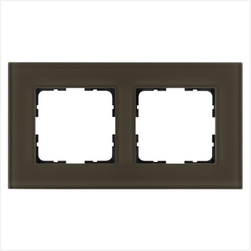 Рамка 2-м G-Glass стекло каперсовый Jasmart G1002GT