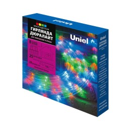 Гирлянда светодиодная ULD-D50 25M/С08 IP44 MULTI Дюралайт 25м с контроллером разноцветный свет. пров