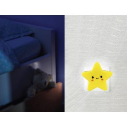 Светильник светодиодный NL-240 "Звезда" 220В ночник с выкл. желт. Camelion 13815