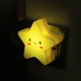 Светильник светодиодный NL-240 "Звезда" 220В ночник с выкл. желт. Camelion 13815