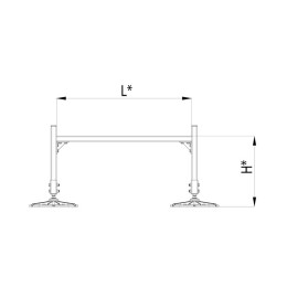 Опора для горизонтальных прямоугольных воздуховодов и метал. лотков TECHNORAPTOR FOOT 1000х500 КМ TR