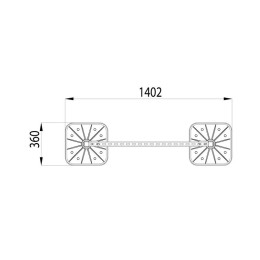 Опора для горизонтальных прямоугольных воздуховодов и метал. лотков TECHNORAPTOR FOOT 1000х500 КМ TR