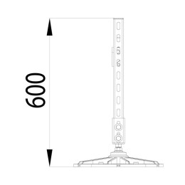 Опора для горизонтальных прямоугольных воздуховодов и метал. лотков TECHNORAPTOR FOOT 1000х500 КМ TR