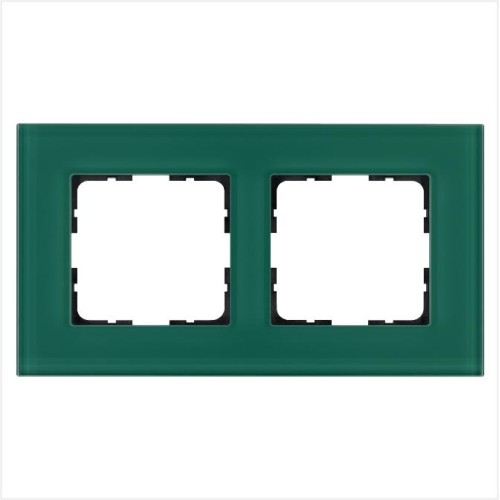 Рамка 2-м G-Glass стекло лазурн. Jasmart G1002GJ