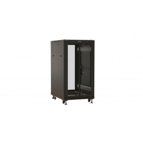 Шкаф напольный TTBR-3266-DD-RAL9004 19дюйм 32U 1610х600х600мм передн. и задн. распашные перфорир. дв