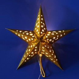 Фигура ULD-H4545-005/STA/2AA WARM WHITE IP20 GOLDEN STAR "Золотая звезда" 2AA (не в/к) 45х45см подве