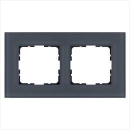 Рамка 2-м G-Glass стекло маренго Jasmart G1002GC