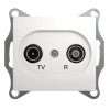 Розетка телевизионная оконечная TV/R 1-м СП Glossa 1дБ механизм бел. SchE GSL000194